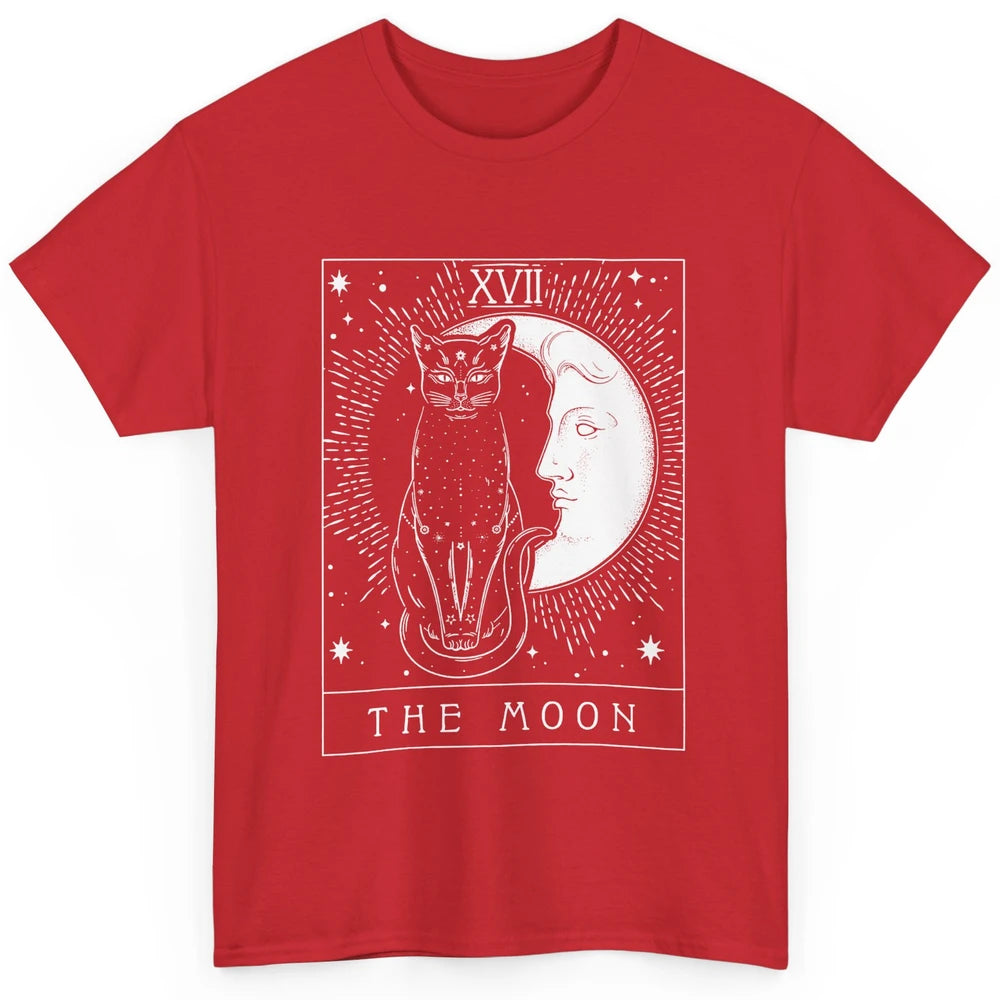 Retro Halloween Gothic Cat The Moon Tarot Card Witchcraft Classic Unisex T-Shirt