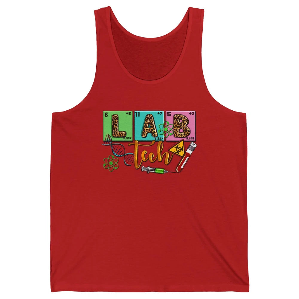 Peace Love Lab Tech Laboratory Technician Medical Lab Gift Unisex Jersey Tank