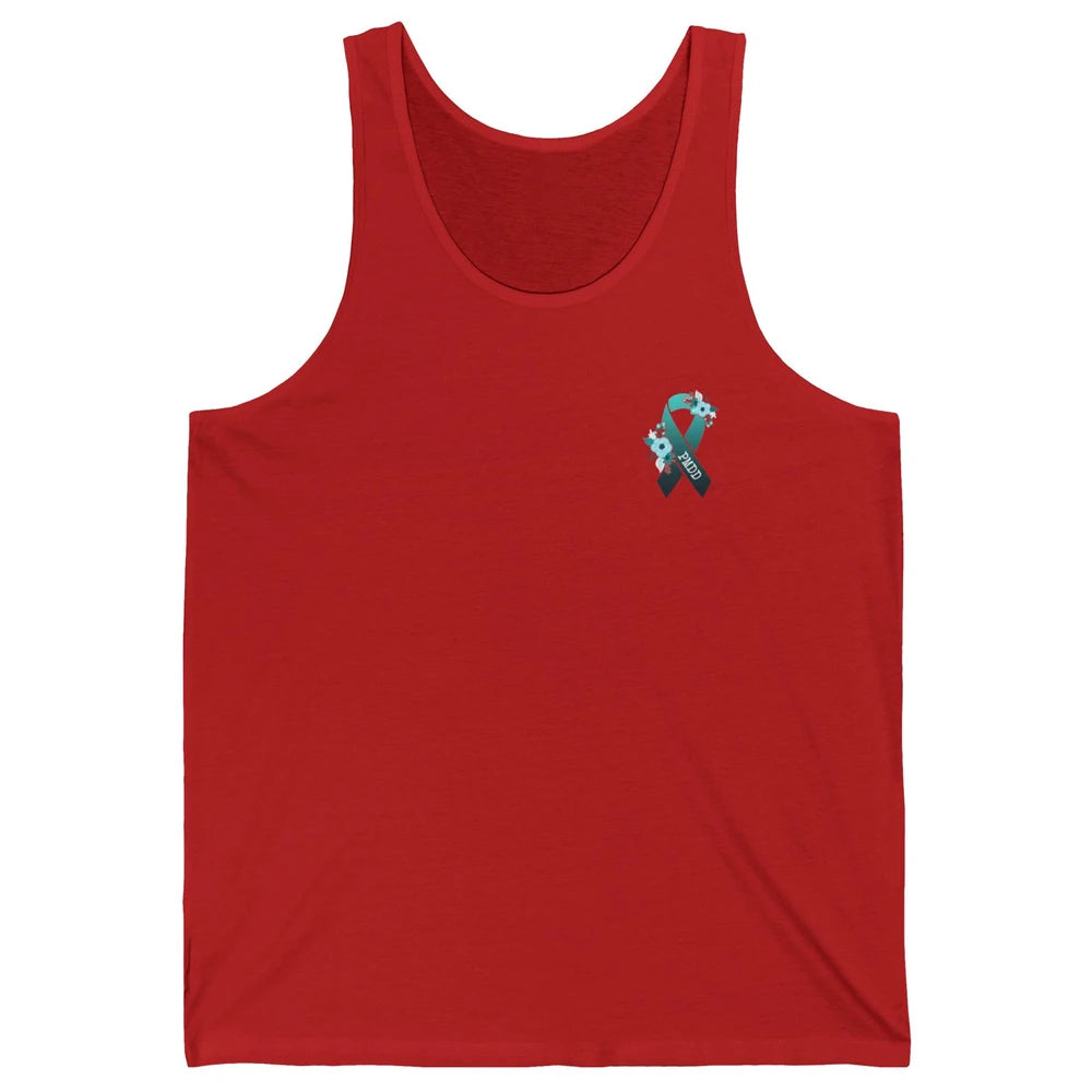 Premenstrual Dysphoric Disorder PMDD Awareness Ribbon Unisex Jersey Tank