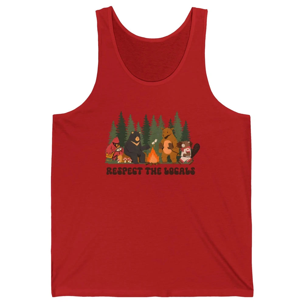 Respect Local Wildlife Camping Outdoor Mountain Environment Unisex Jersey Tank