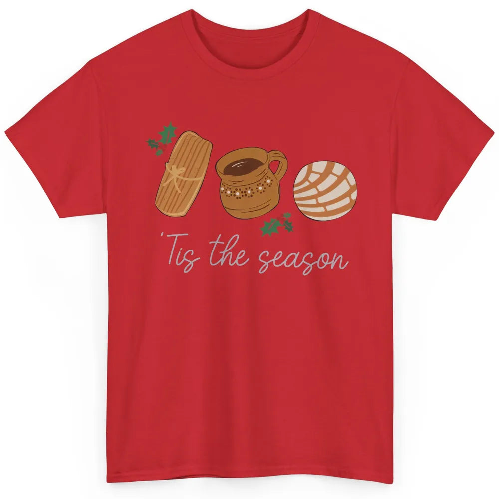 Mexican Christmas Feliz Navidad Concha Tamale Sweet Bread Classic Unisex T-Shirt