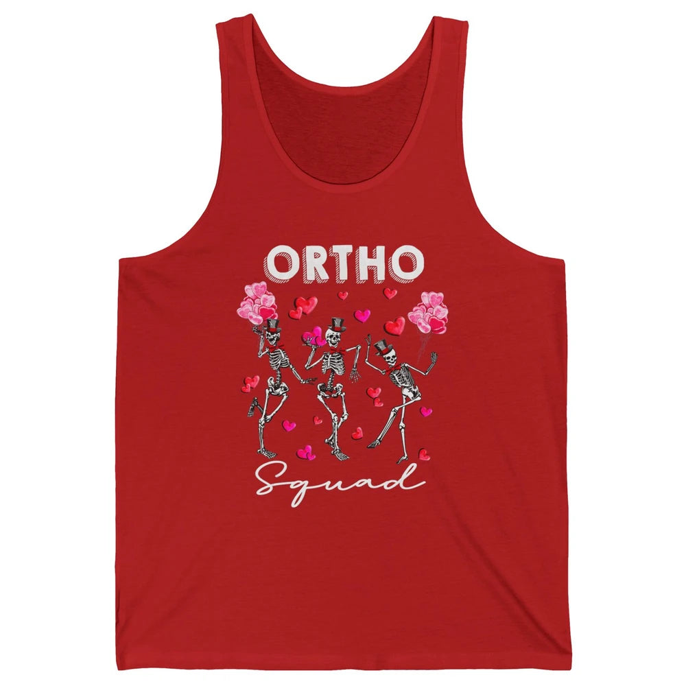 Ortho Nurse Valentine Skeleton Dancing Orthopedic Nursing Unisex Jersey Tank