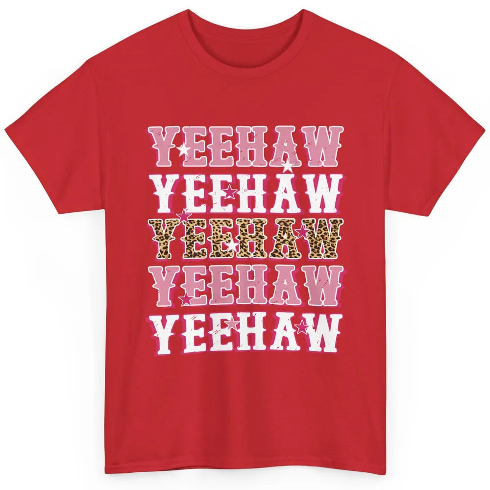 Retro Leopard Yeehaw Western Country Cowboy Cowgirl Costume Classic Unisex T-Shirt