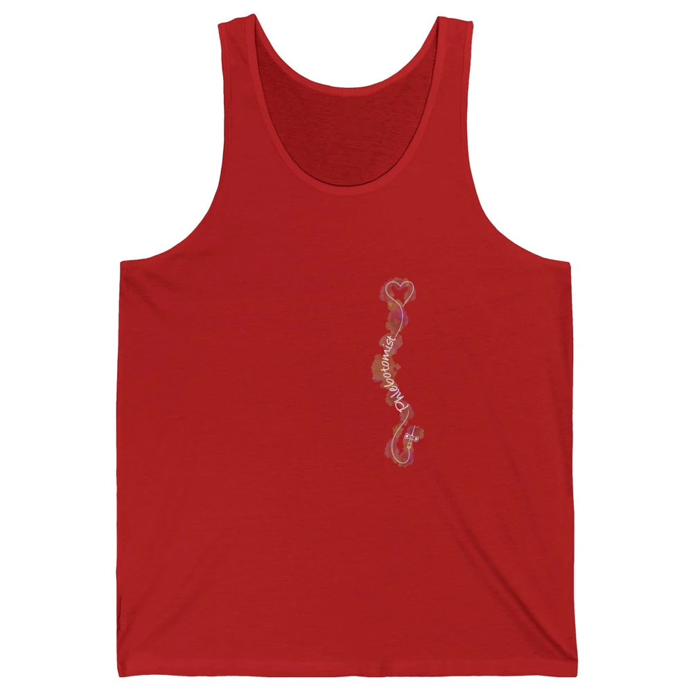 Minimalist Phlebotomist Heart Vein Nurse Phlebotomy Women Unisex Jersey Tank
