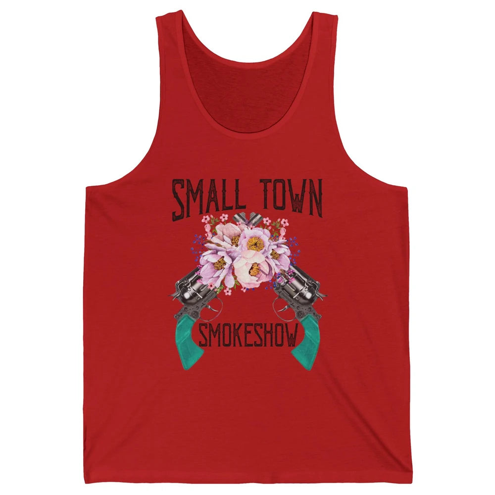 Retro Floral Cowgirl Small Town Smokeshow Western Country Unisex Jersey Tank