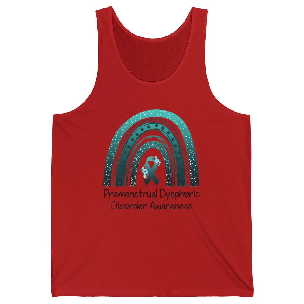 Premenstrual Dysphoric Disorder PMDD Awareness Rainbow Unisex Jersey Tank