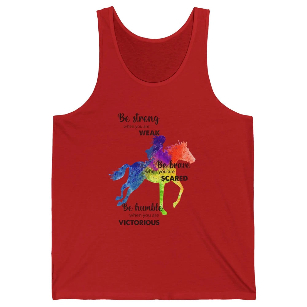 Retro Cowgirl Be Strong When You're Weak Western Country Unisex Jersey Tank