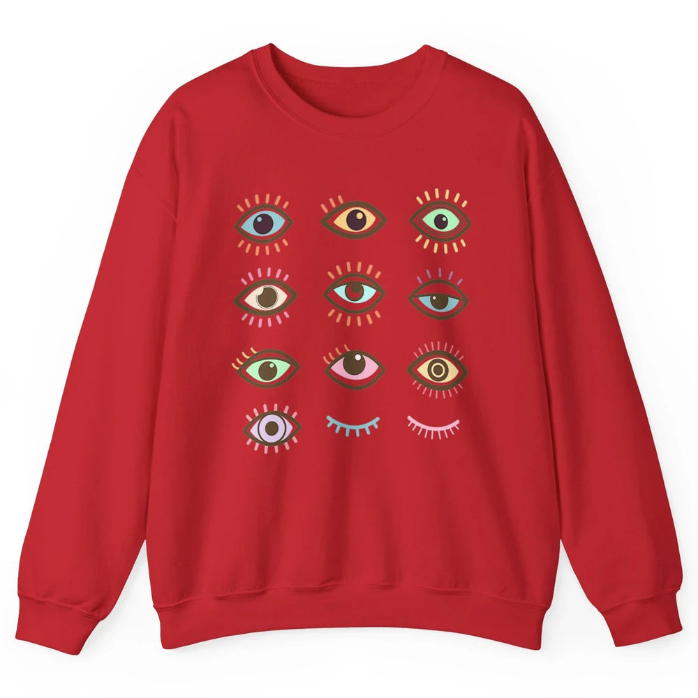 Ophthalmic Technician Tech Optometry Optician Eyes Rainbow Unisex Crewneck Sweatshirt