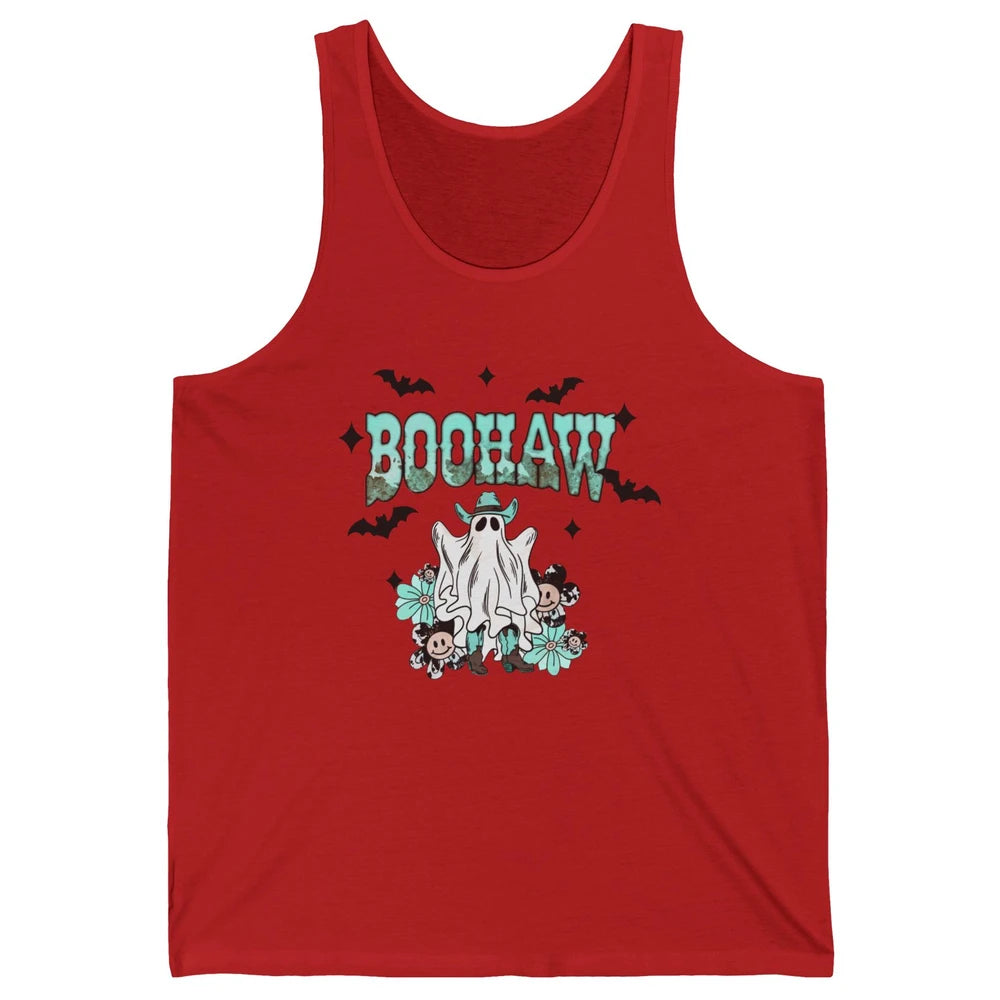 Retro Cowboy Ghost Boohaw Boot Scooting Western Halloween Unisex Jersey Tank