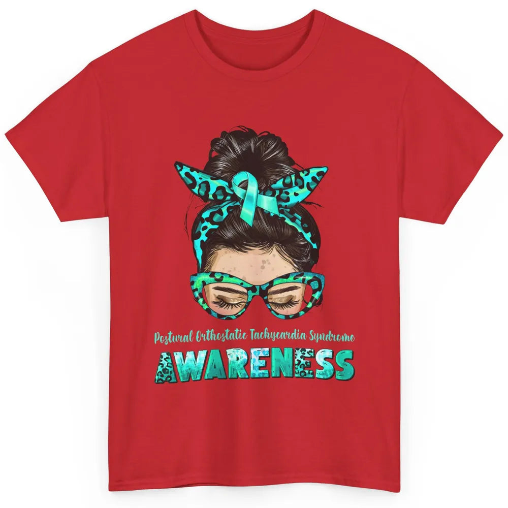 Postural Orthostatic Tachycardia Syndrome Ribbon Messy Bun Classic Unisex T-Shirt
