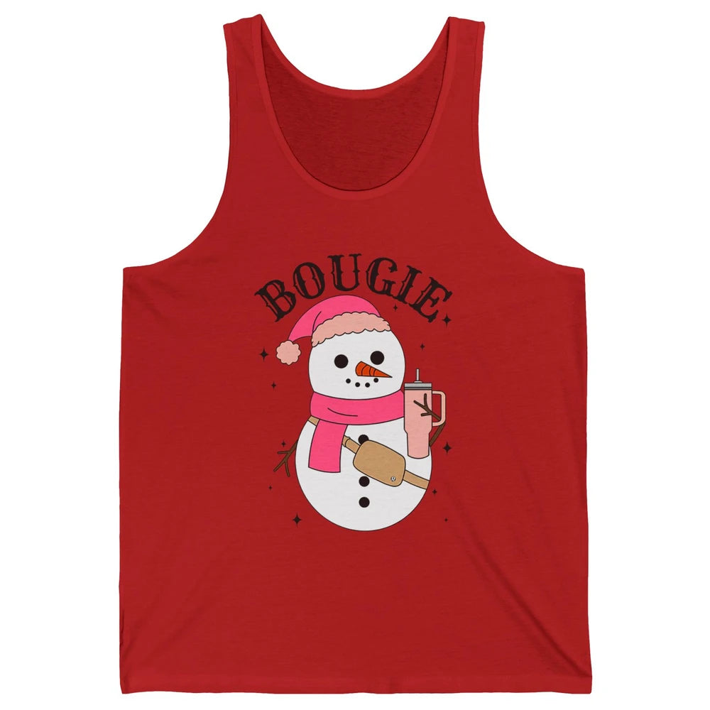 Funny Christmas Boo-jee Snowman Bougie Christmas Winter Unisex Jersey Tank