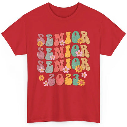Retro Groovy Daisy Senior 2023 Graduation Gift Class Of 2023 Classic Unisex T-Shirt