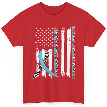 Retro Hereditary Angioedema No One Fight Alone Zebra Ribbon Classic Unisex T-Shirt