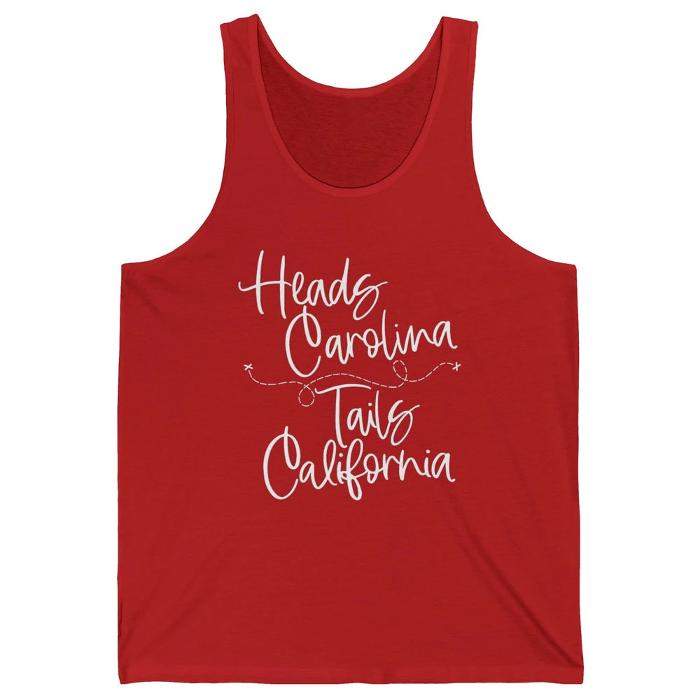 Retro 90s Heads Carolina Tail California Beach Summer Travel Unisex Jersey Tank