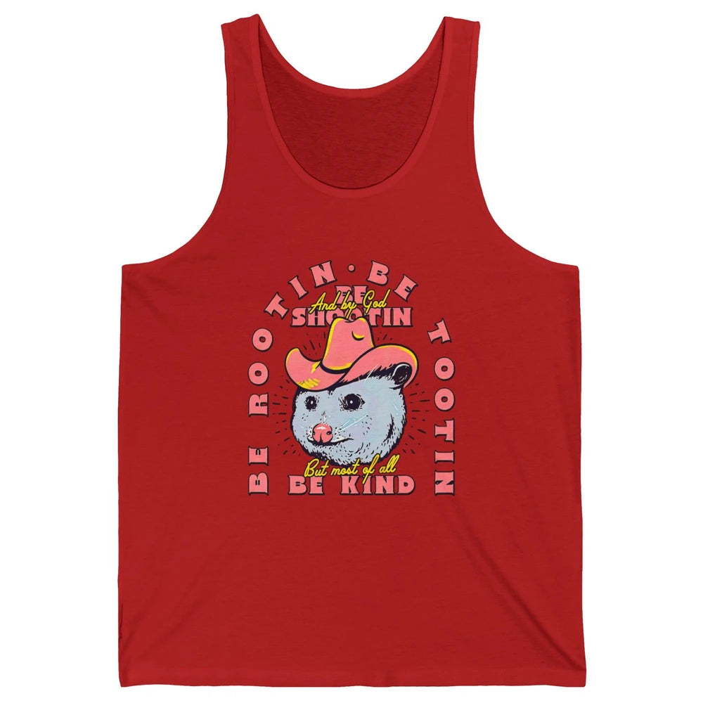Opossum Be Rootin Tootin Funny Raccoon Street Wild Animal Unisex Jersey Tank