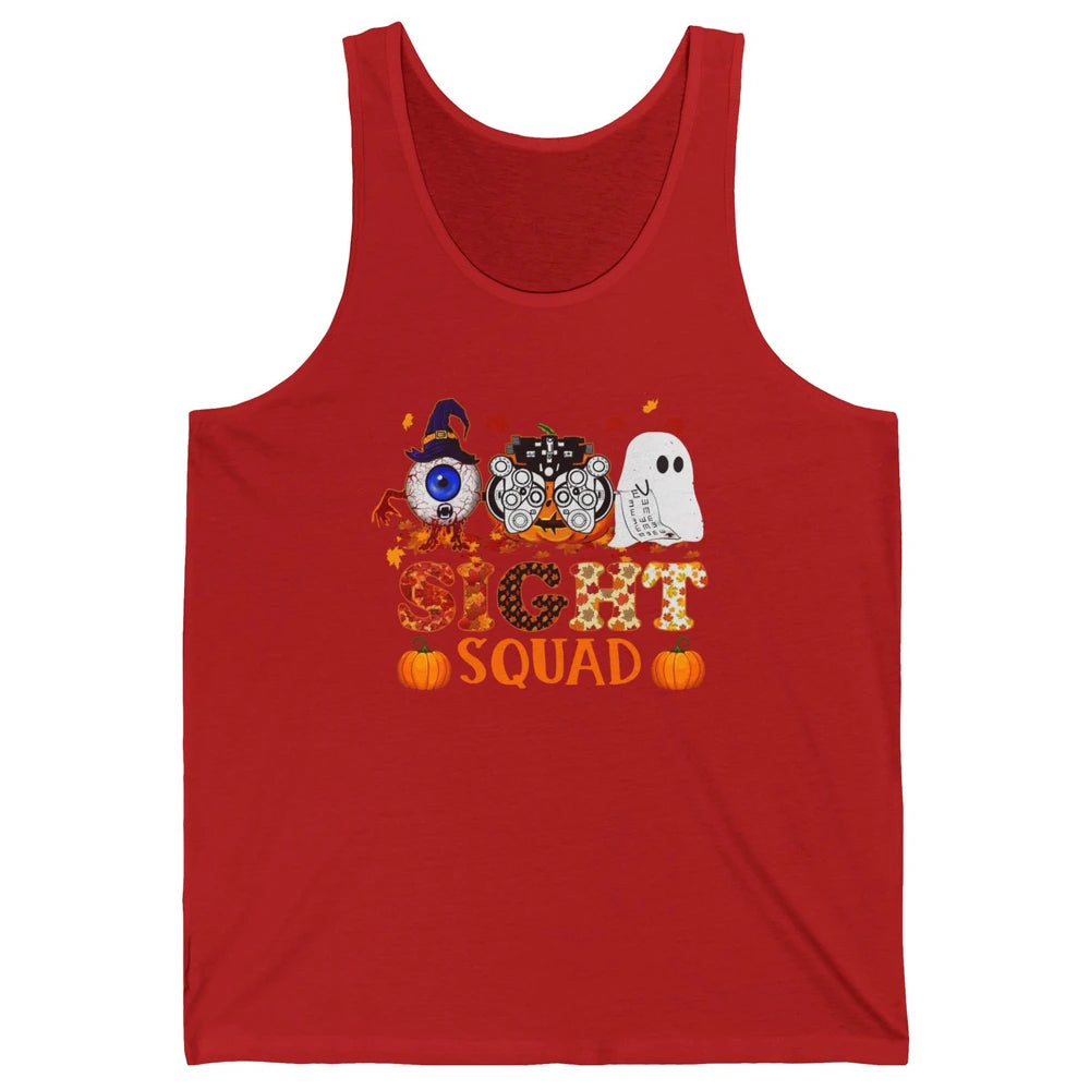 Optometrist Halloween Sight Squad Witch Pumpkin Optician Unisex Jersey Tank