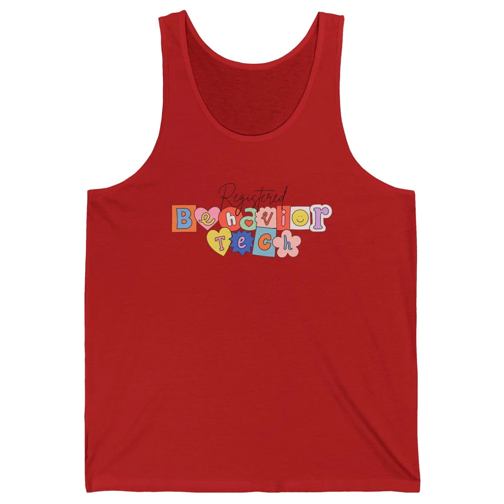 ABA Therapist Registered Behavior Tech RBT Behavior Analyst Unisex Jersey Tank