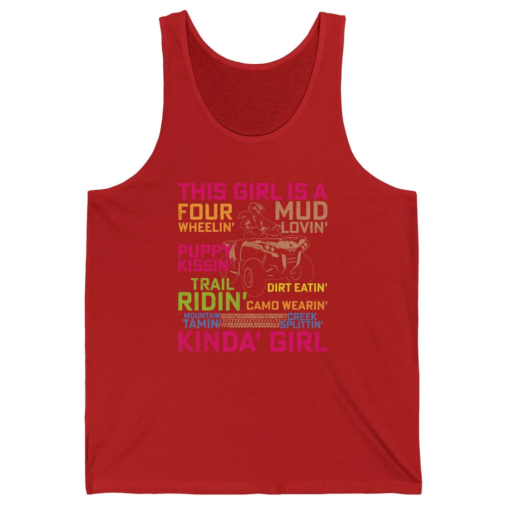 Retro Mud Quad Princess UTV ATV Rider 4 Wheel SXS Offroad Unisex Jersey Tank