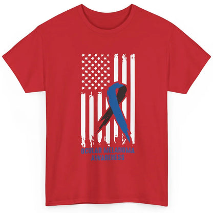Ocular Melanoma Awareness Ribbon No One Fight Alone US Flag Classic Unisex T-Shirt