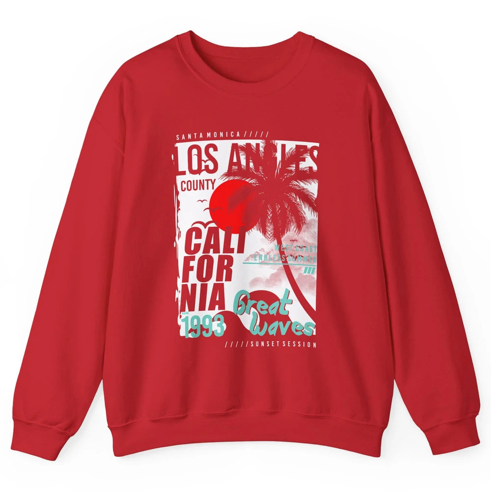 Retro Los Angeles California West Coast Endless Summer 1993 Unisex Crewneck Sweatshirt