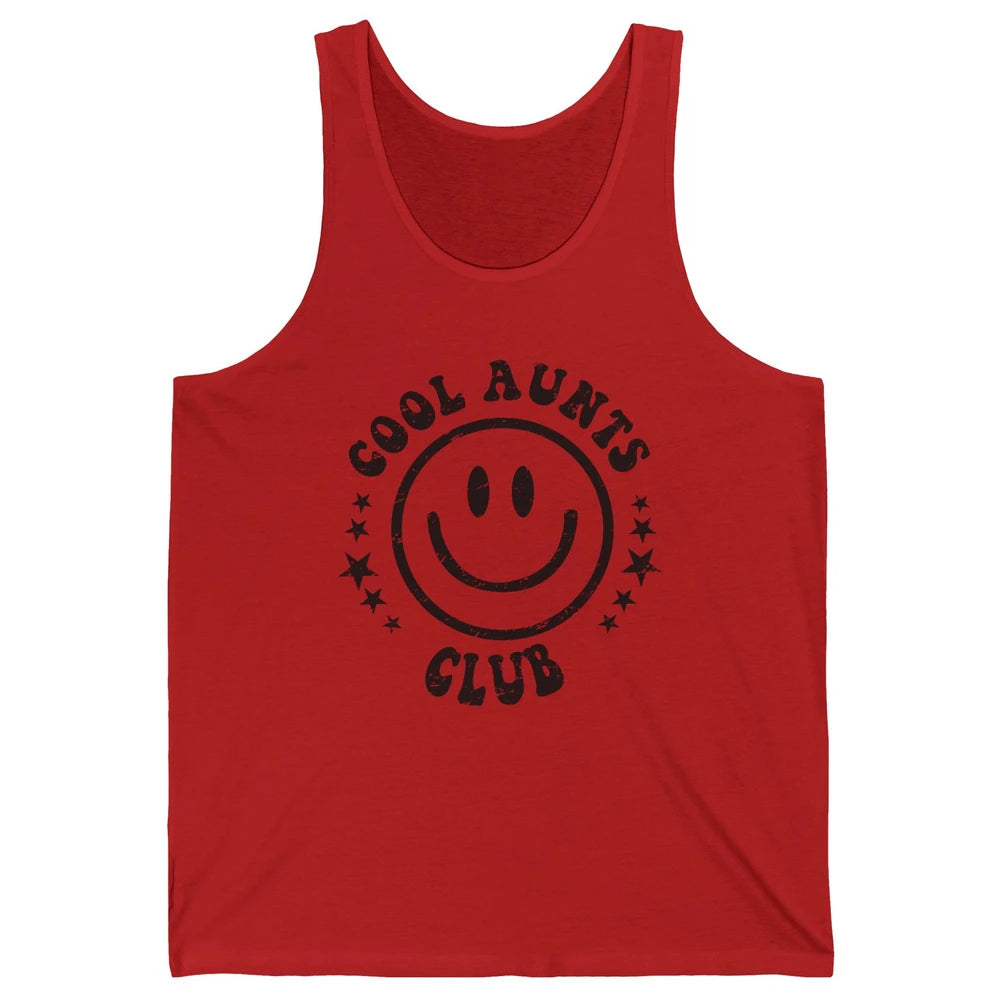 Retro Cool Aunts Club Funny Smiling Face Auntie Sister Gift Unisex Jersey Tank