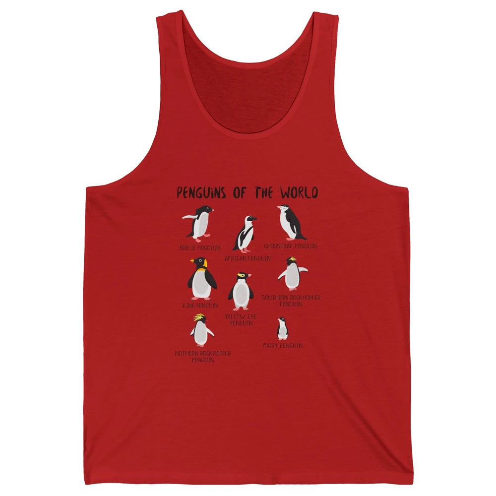 Penguins Of World With Headband Baby Penguins Wild Animal Unisex Jersey Tank