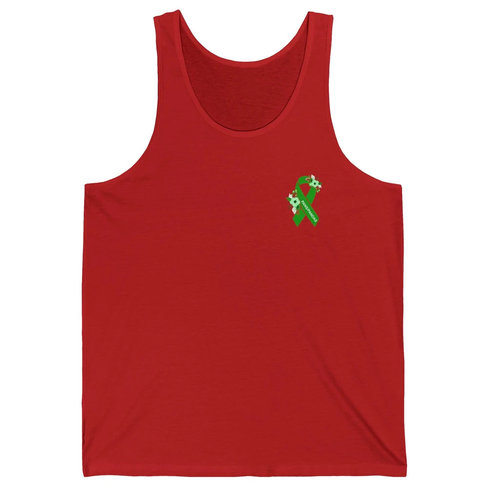 PANS/PANDAS Awareness Floral Green Ribbon Pans Disease Unisex Jersey Tank