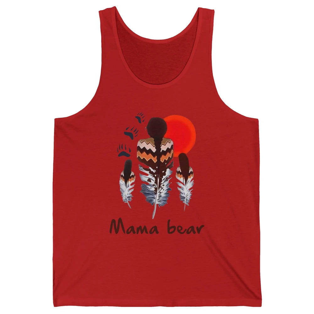 Native Americans Mama Bear Mother and Daughter Tribal Unisex Jersey Tank