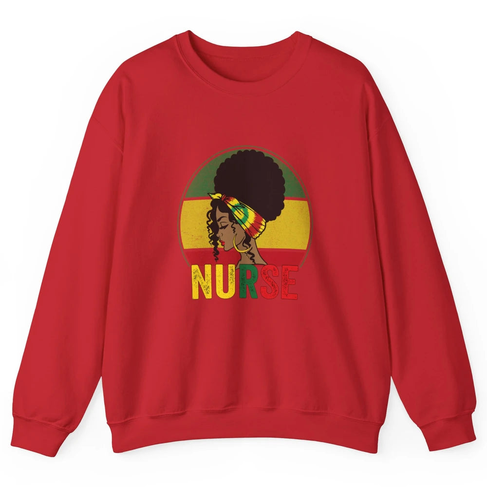 Black History Month Nurse Registered Black Women Medical Unisex Crewneck Sweatshirt
