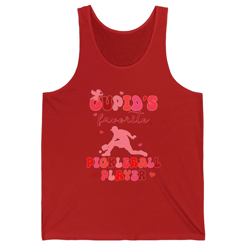 Cupid's Favorite Pickleball Player Happy Valentines Day Love Unisex Jersey Tank