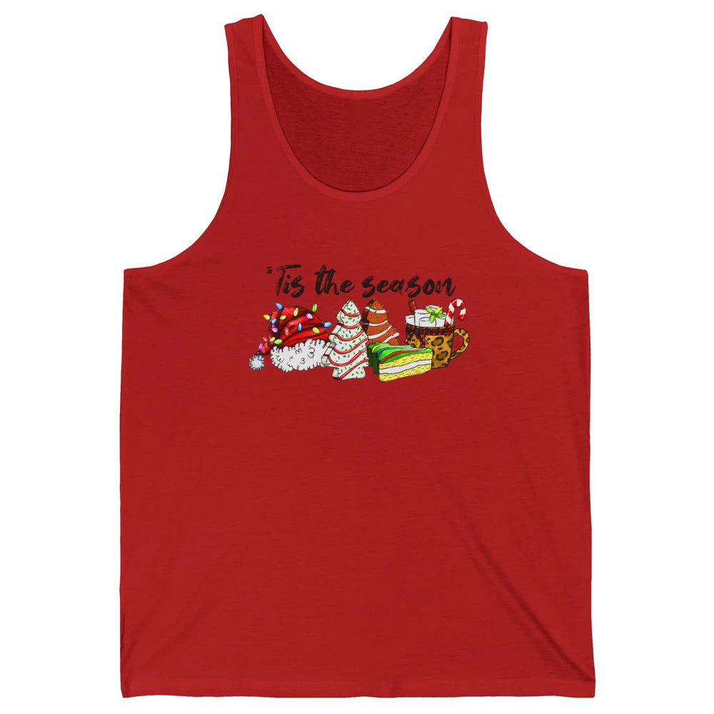 Funny Christmas Tree Tis The Season Cakes Parody Baking Gift Unisex Jersey Tank