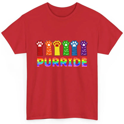 Purride Funny Cat Lover LGBT Pride Awareness Gift LGBT Month Classic Unisex T-Shirt