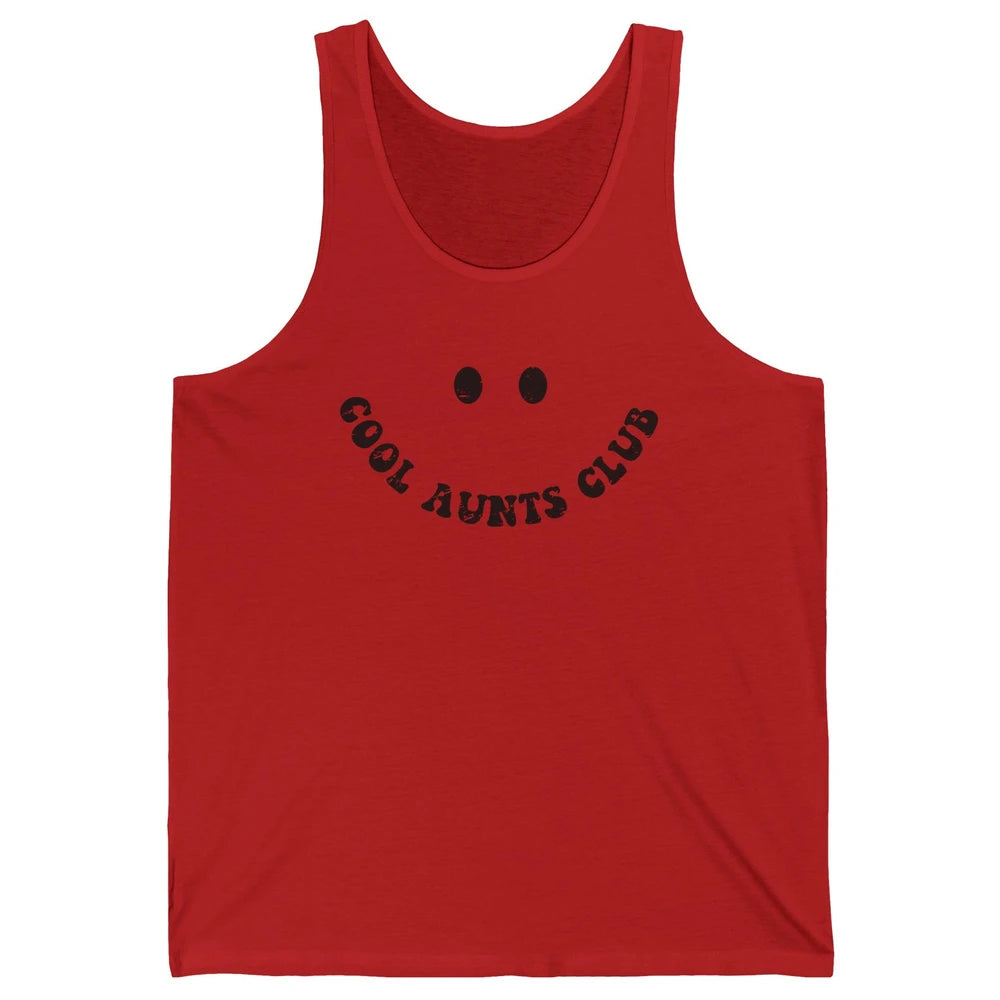 Retro Cool Aunts Club Funny Smiling Face Auntie Sister Unisex Jersey Tank