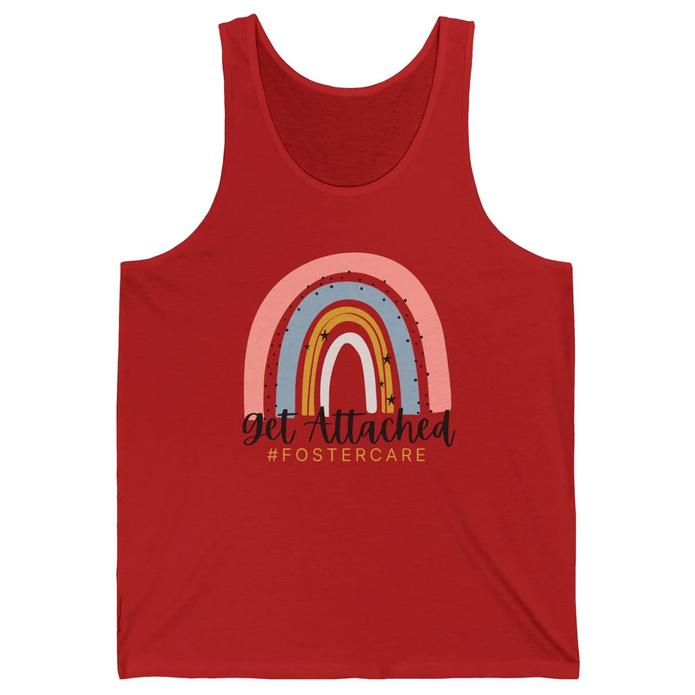 Rainbow Foster Care Parents Get Attached Adoption Foster Mom Unisex Jersey Tank