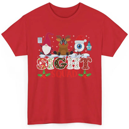 Optometrist Sight Squad Gnome Reindeer Optician Christmas Classic Unisex T-Shirt