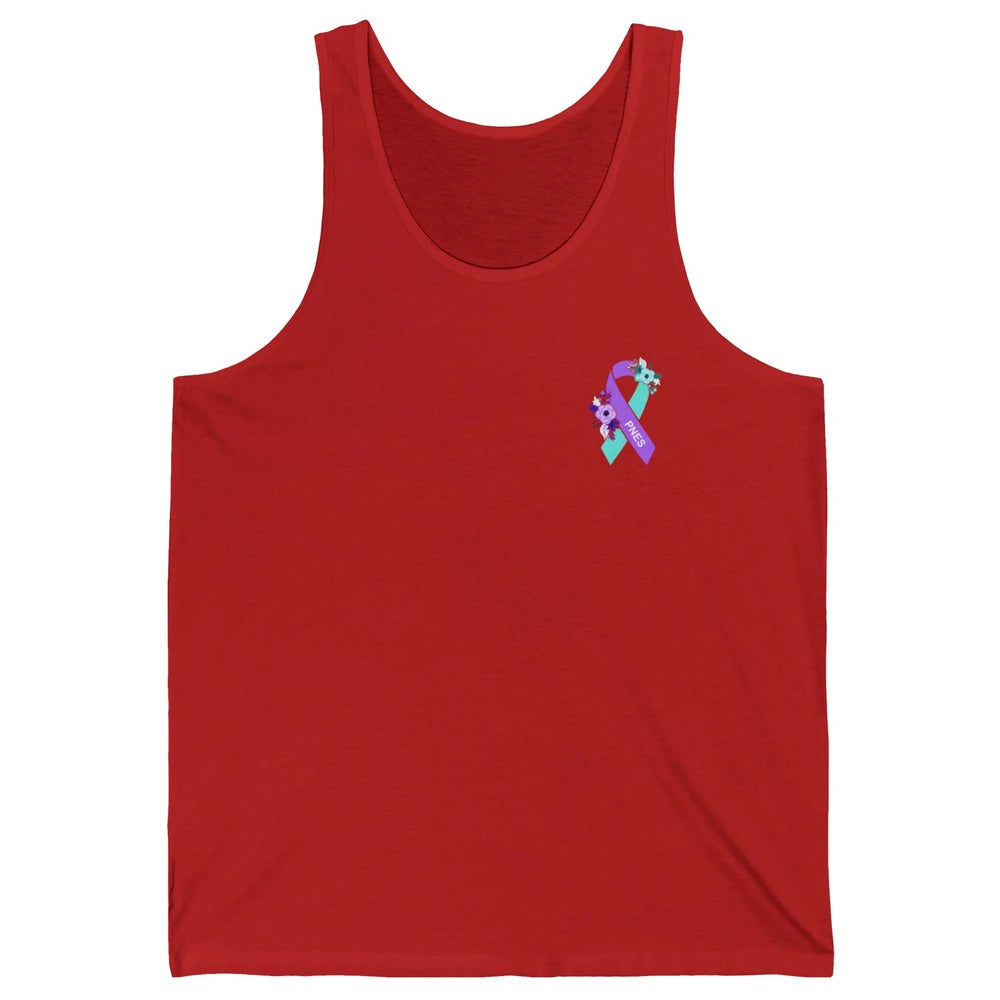 Psychogenic Non-epileptic Seizures PNES Purple Teal Ribbon Unisex Jersey Tank