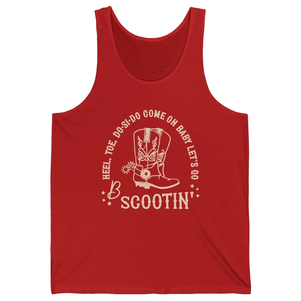 Retro Cowboy Come On Boot Scootin' Boogie Western Country Unisex Jersey Tank