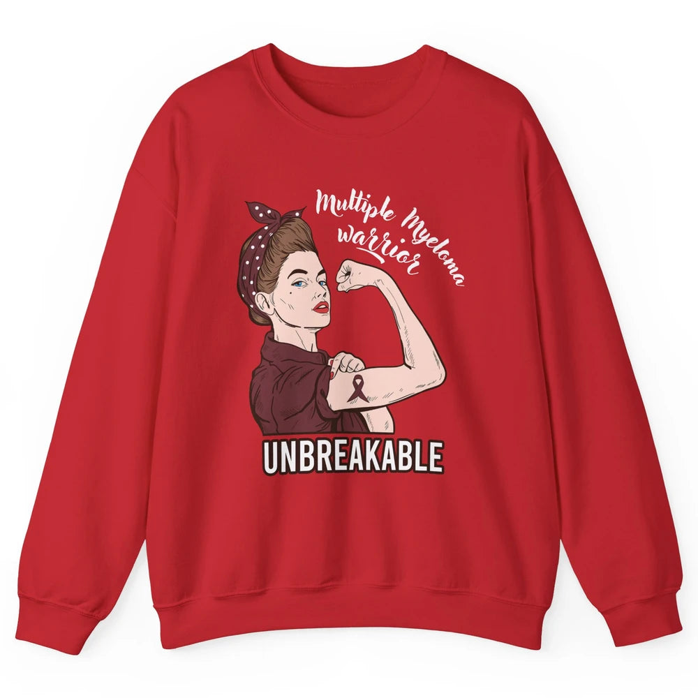 Multiple Myeloma Warrior Unbreakable Myeloma Cancer Survivor Unisex Crewneck Sweatshirt