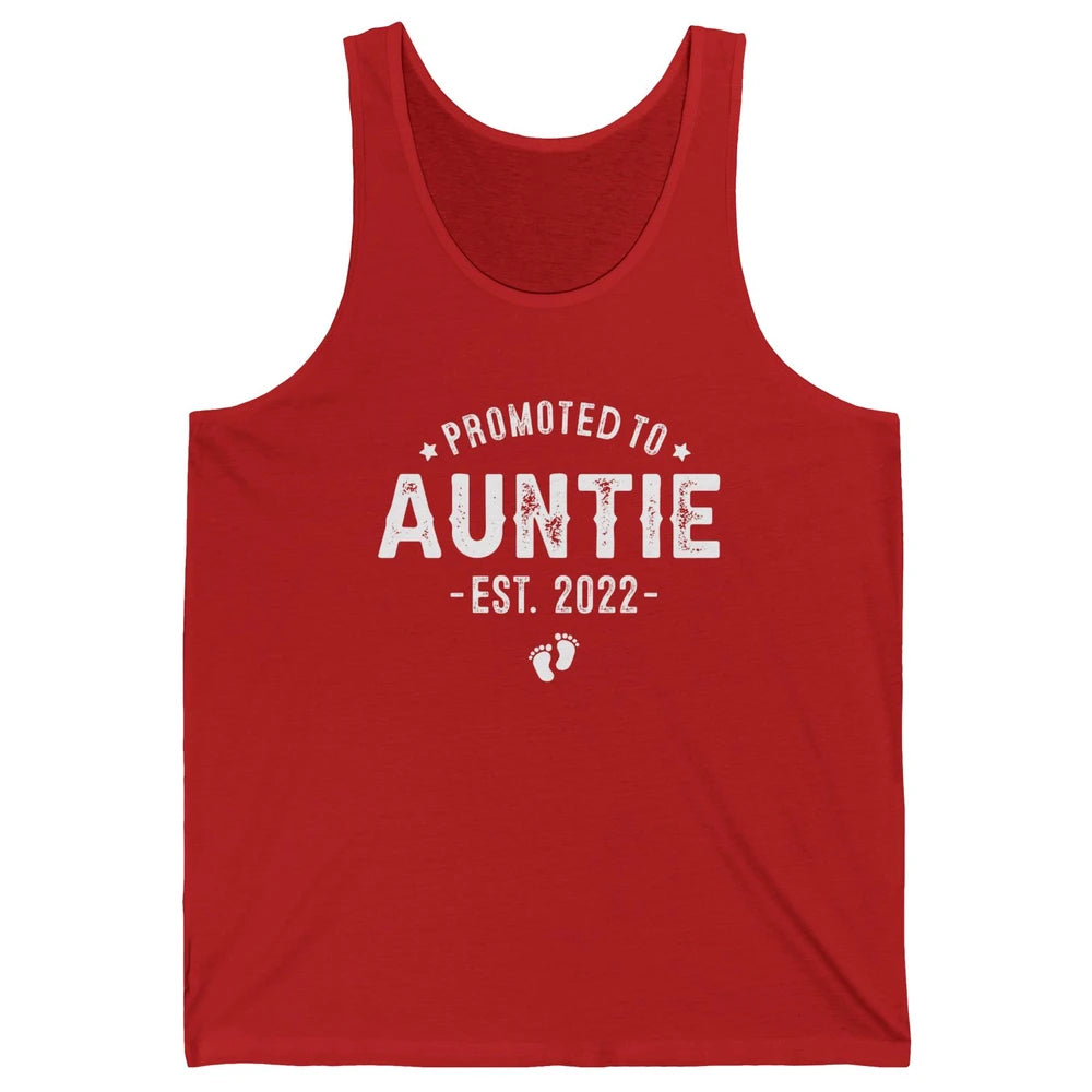 Promoted To Auntie Est 2022 Auntie To Be Pregnancy Reveal Unisex Jersey Tank