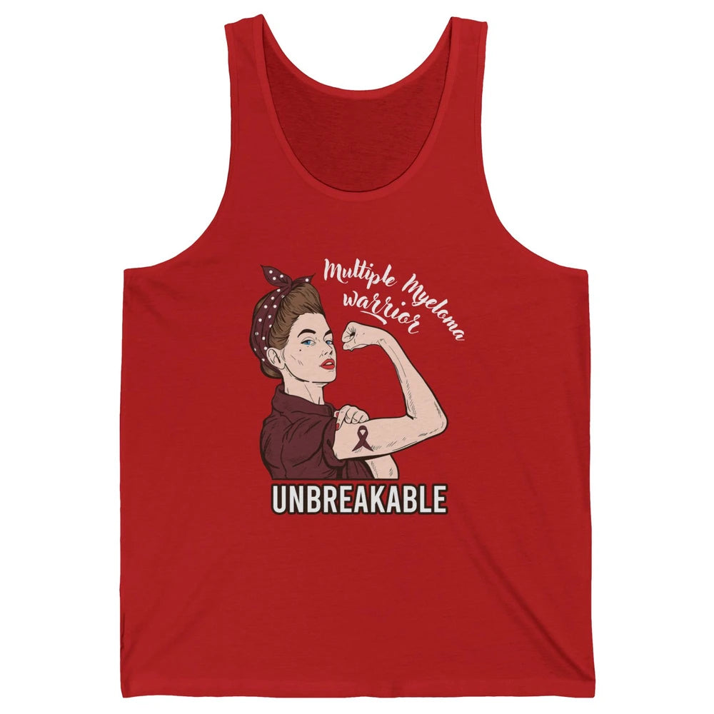 Multiple Myeloma Warrior Unbreakable Myeloma Cancer Survivor Unisex Jersey Tank