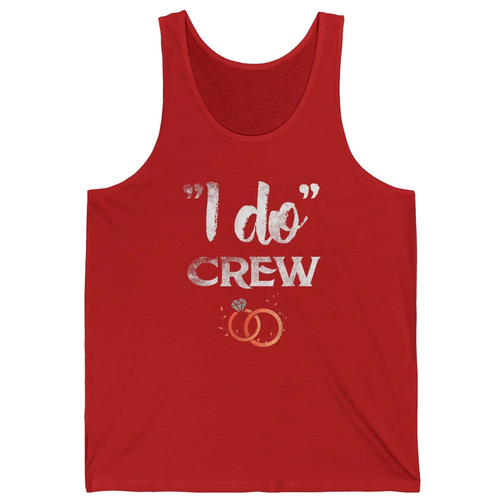 Retro I Do Crew Bride Groom Bachelorette Wedding Married Unisex Jersey Tank
