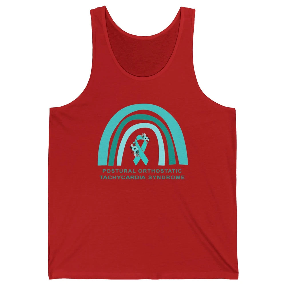POTS Postural Orthostatic Tachycardia Syndrome Turquoise Unisex Jersey Tank