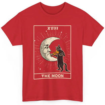 Retro Halloween Cat Guitarist The Moon Tarot Card Witchcraft Classic Unisex T-Shirt