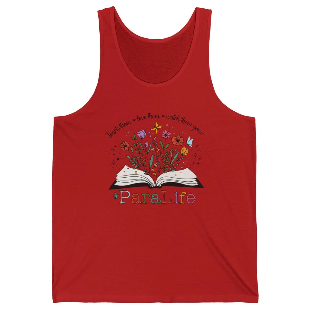 Para Life Paraprofessional Flower Teacher Back To School Unisex Jersey Tank
