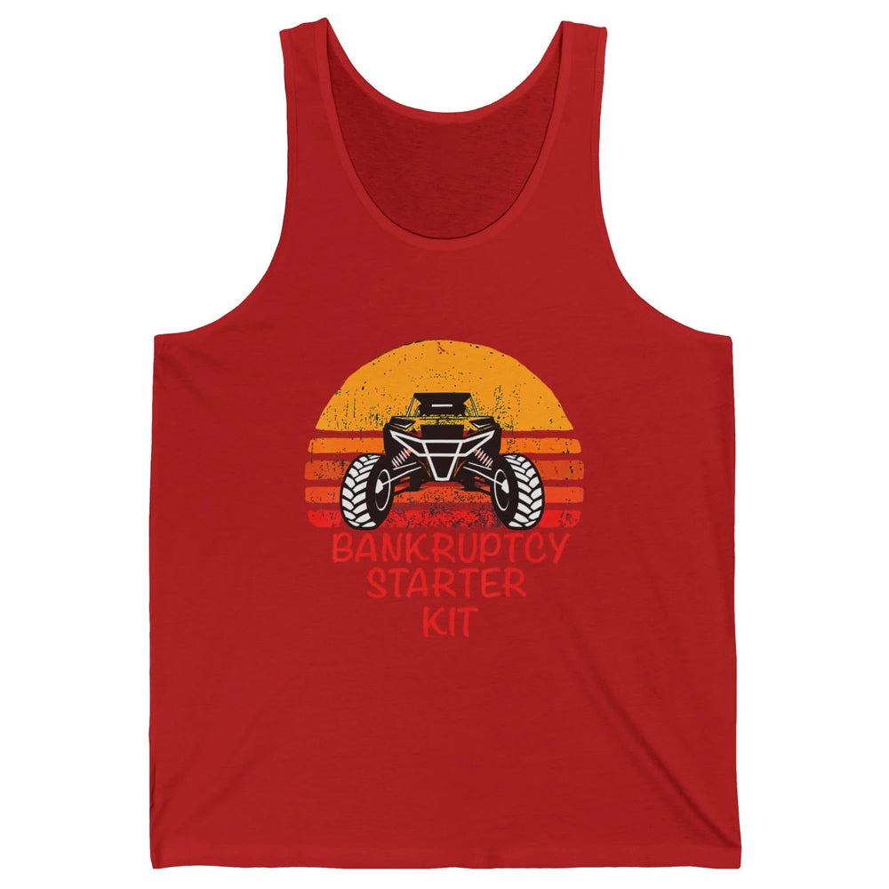 Retro Bankruptcy Starter Kit Mud Ride UTV SXS Offroad Racer Unisex Jersey Tank