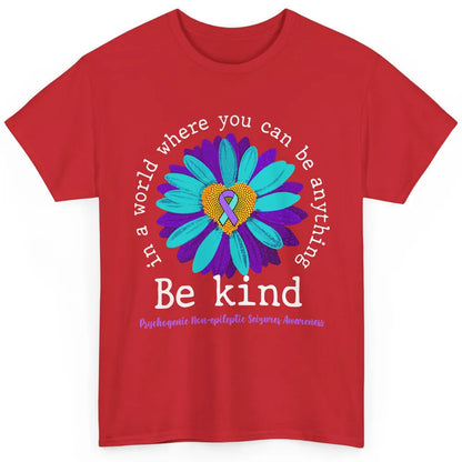 PNES Awareness Purple Teal Ribbon Sunflower Be Kind Classic Unisex T-Shirt