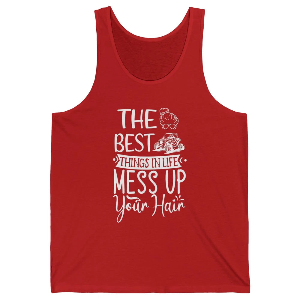 Messy Up Your Hair Women Mud Rider UTV Retro ATV SXS Offroad Unisex Jersey Tank