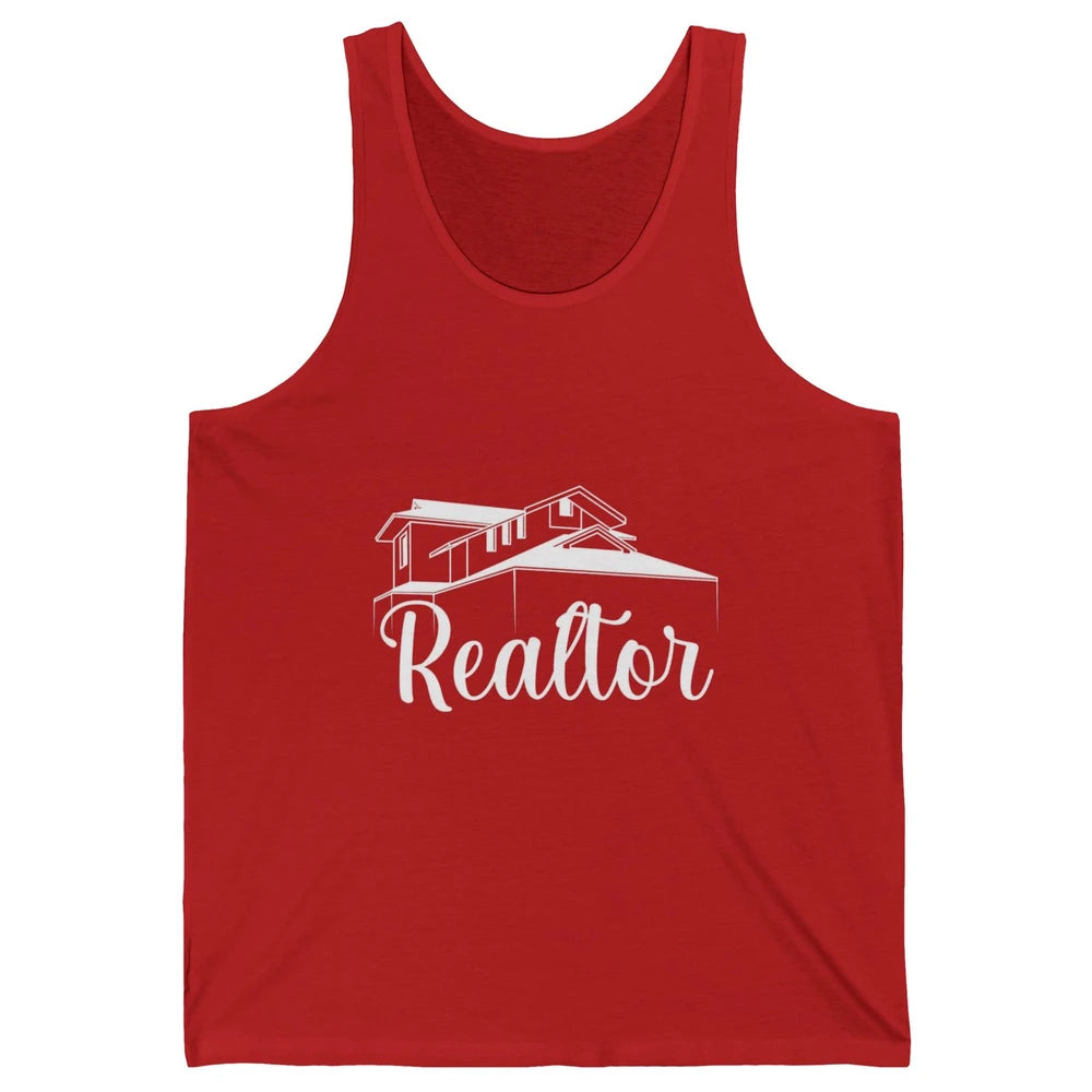 Real Estate Realtor Be There For You House Agent Close Deal Unisex Jersey Tank