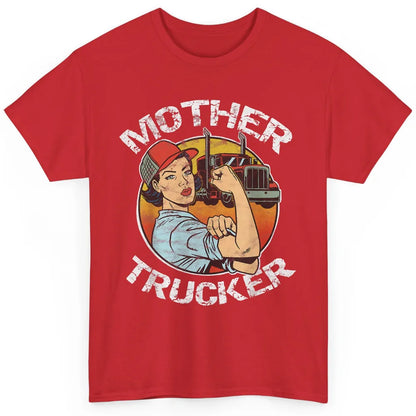 Retro Mother Trucker Truck Driver Mom Life Mothers Day Women Classic Unisex T-Shirt