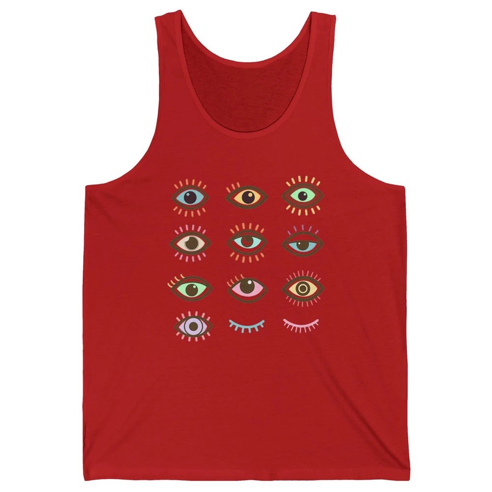 Ophthalmic Technician Tech Optometry Optician Eyes Rainbow Unisex Jersey Tank